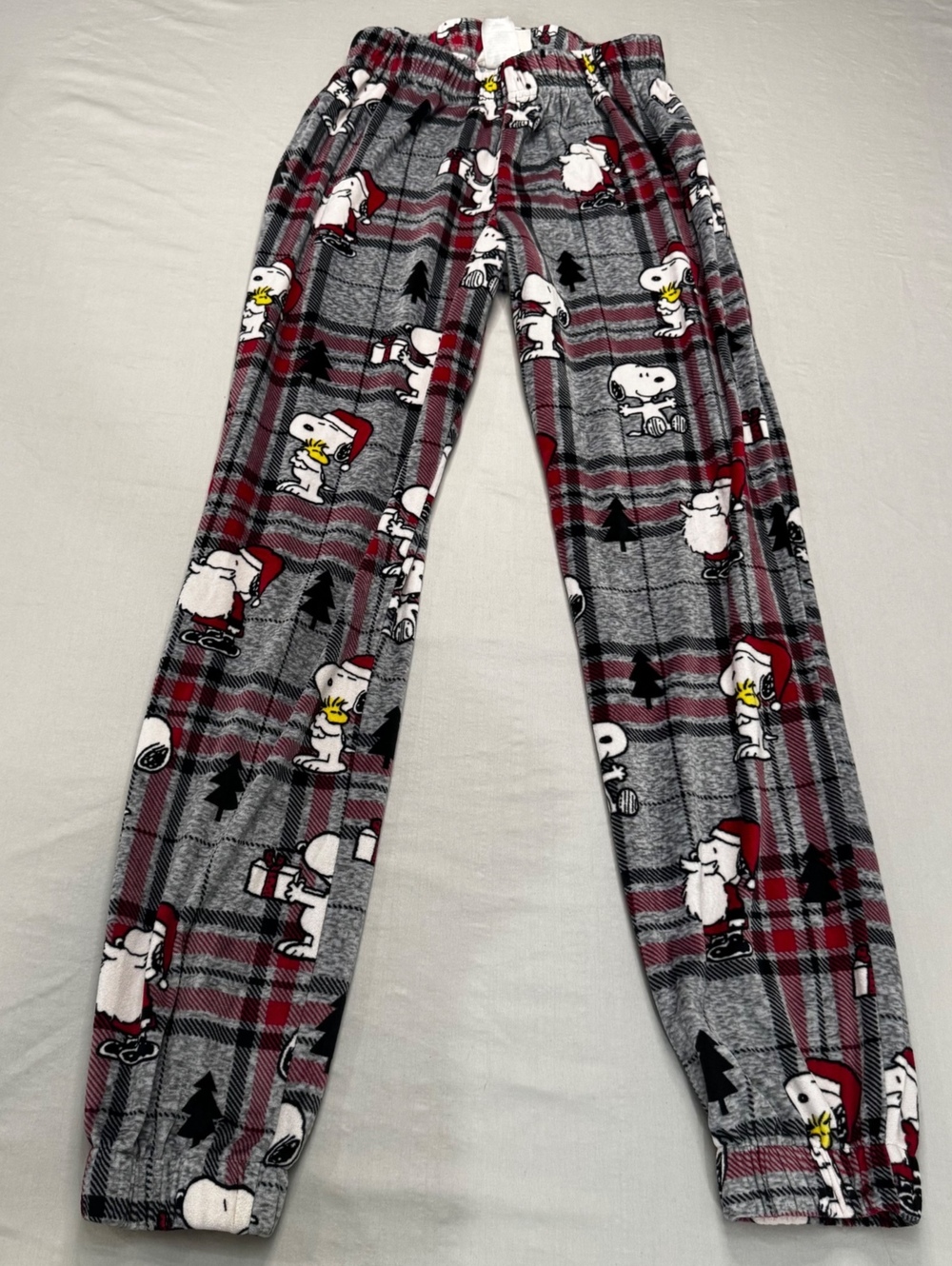 Munki Munki Peanuts Snoopy Plaid Christmas Pajama Pants Small